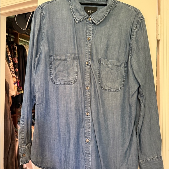Rails Light Blue Denim Shirt - Picture 1 of 3